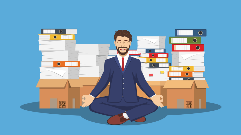 man enjoying his eco-friendly office cleaning